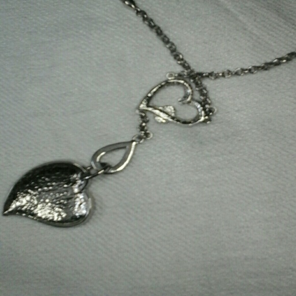 Hearts Crystal Drop Necklace - Picture 3 of 3